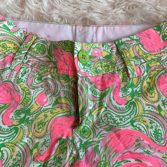 Lilly Pulitzer Pink and Green Patterned Shorts - Picture 3 of 14